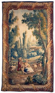 Louis XV Aubusson pastoraler Wandteppich von French School