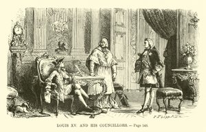 Ludwig XV und seine Ratgeber von French School