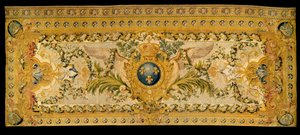Ludwig XV Möbel: Teppich der Tribüne der königlichen Kapelle von Versailles. Hergestellt von der Manufaktur von Chaillot. 1759 Versailles, Schlossmuseum. von French School