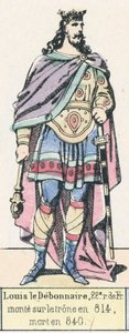 Ludwig der Fromme, 22. König von Frankreich, bestieg den Thron 814, gestorben 840