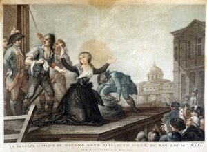 Madame Anne Elisabeth, Schwester von König Ludwig XVI. (1764-1793), Guillotine