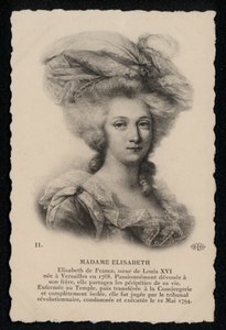Madame Elisabeth, Schwester von König Ludwig XVI (Lithografie)