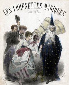 Magische Lorgnetten, Lied für populären Walzer. Lithografie von French School