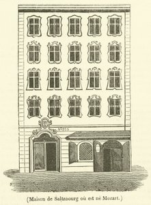 Haus in Salzburg, Geburtsort von Mozart von French School