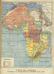 Karte von Afrika nach der Unterzeichnung des anglo-französischen Abkommens vom März 1899 (Farblithografie) Illustration für Le Petit Journal, 9. April 1899 (Gravur) von French School