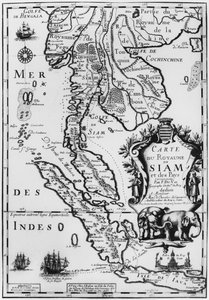 Karte des Königreichs Siam, Paris, 1686
