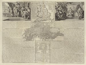 Karte der zivilen Regierung Englands