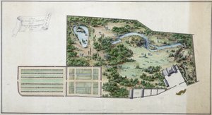 Karte des Gartens von Chanvry (Seine und Oise) von French School
