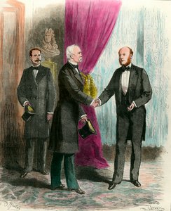 Marschall Mac Mahon (1808-1898) besucht den neuen Präsidenten der Republik Jules Grévy (1807-1891) nach der Präsidentschaftswahl 1879. Private Sammlung.