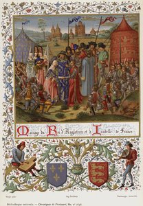 Hochzeit des Königs von England und Isabella von Frankreich (Chromolithographie)