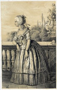 Marie Therese de Savoie Carignan (1749-1792), Prinzessin von Lamballe - in „Galerie historique de la Revolution Française“ von Albert Maurin, Paris 1843 von French School