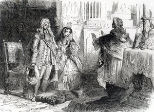 Heirat von Ludwig XIV. und Madame de Maintenon von French School