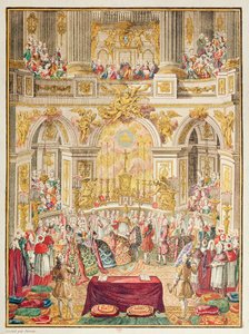 Hochzeit des Dauphins von Frankreich (zukünftiger Ludwig XVI.) mit Erzherzogin Marie-Antoinette in der Kapelle von Versailles am 16. Mai 1770