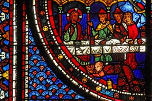 Maria-Magdalena-Fenster: Maria im Haus von Simon von French School