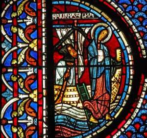 Maria-Magdalena-Fenster: Maria landet in der Provence von French School