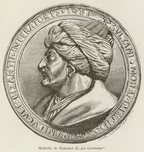 Münze von Mehmet II., von Constanzo von French School