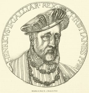 Medaillon von Heinrich II. von French School