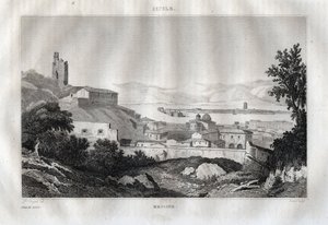 Messina - Sizilien - Gravur aus „Italien pittoresk“ - Historische und beschreibende Darstellung von Italien von M. de Norvins, Ch. Nodier 1834-1836
