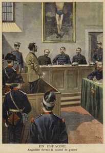 Michele Angiolillo vor dem Kriegsrat, Spanien, 1897