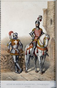 Militäruniform: Hauptmann der Bogenschützen der Stadt Paris und Ritter des Wächters im 15. Jahrhundert von French School
