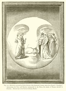 Miniatur, gemalt von Giulio Clovio, des sechzehnten Jahrhunderts, aus Dantes Paradies