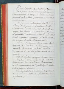 Protokoll einer Sitzung der Akademie der Wissenschaften, 4. Juli 1789