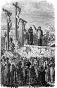 Missionen organisiert von den Jesuiten in Frankreich im 19. Jahrhundert. Gravur in „Histoire des Papes-Rois-Queen and Empereurs à travers les siècles“ von Maurice Lachatre von French School