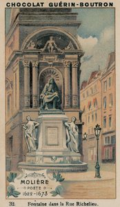 Molière, Dichter, 1622-1673, Brunnen in der Rue Richelieu