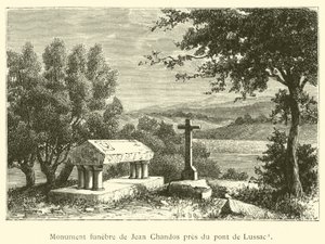 Grabdenkmal von Jean Chandos nahe der Brücke von Lussac von French School
