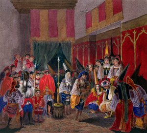 Maurische Hochzeit in Algerien, ca. 1840-45 von French School