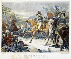 Moreaus Sieg über die Österreicher unter dem Kommando von Erzherzog Johann am 3. Dezember 1800 in der Schlacht von Hohenlinden (Bayern - Deutschland) von French School