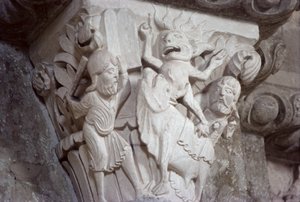 Moses und das Goldene Kalb, Kapitellrelief, ca. 1130