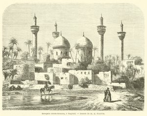 Imam-Moussa-Moschee in Bagdad (Gravur) von French School