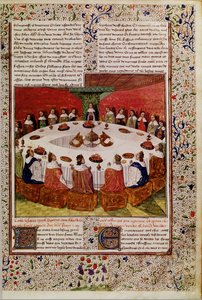 Erscheinung des Heiligen Grals, aus der Queste del Saint Graal, ca. 1470 von French School