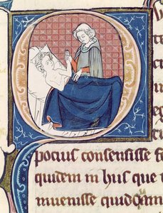 Untersuchung eines Patienten, aus Oeuvres de Galien von Claudius Galenus (ca. 130-ca. 201) von French School