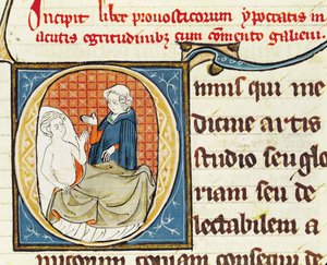 Ms 1003 fol.79 Ein Arzt diagnostiziert einen Patienten, aus Oeuvres de Galien von Claudius Galenus (ca. 130-ca. 201) von French School