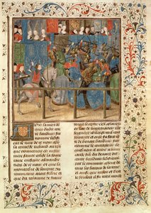 Turnierszene, aus der Histoire des Nobles Princes de Hainaut, von Jacques de Guise von French School