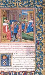 Ms. 1581 f. 311v Illustration aus Buch XVI (Von der Fertigstellung des Tempels durch Herodes bis zum Tod von Alexander und Aristobulus), Kapitel 1 der Antiquitates Judaicae von Flavius Josephus