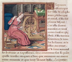 Ms 17 Arachne, aus Vie des Femmes Celebres, ca. 1505