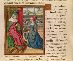 Die Königin von Saba, aus Vie des Femmes Celebres, ca. 1505 von French School
