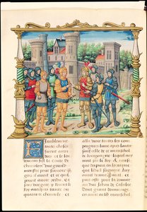 Der Vertrag von Conflans zwischen Ludwig XI. und Karl dem Kühnen, Herzog von Burgund, Oktober 1465, aus den Memoiren von Philippe de Commynes von French School