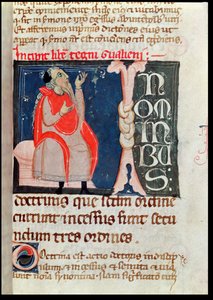 Ein Wissenschaftler, Illustration zu Beginn der Kommentare von Aliben Rhodonan zu Ars Parva von Galen