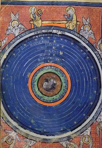Die Welt nach Aristoteles, Miniatur aus De Philosophia Mundi von Guillaume de Conches, 1276-77 von French School