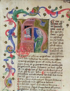 Ms 3859 Miniatur des Philosophen Boethius (ca. 480-524) im Gefängnis von French School