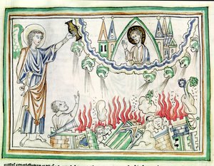 Ms 422 fol.77 Die Zerstörung Babylons