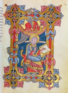 Ms 479 fol.33 St. Lukas, aus Les Evangiles de l