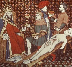 Nero seziert seine Mutter, aus der Jean Sans Peur Ausgabe von De Casibus virorum illustrarium von Giovanni Boccaccio (1313-75) ca. 1410 von French School