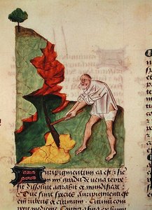 Ms 59 fol.3v Auf der Suche nach Gold, aus Grand Herbier von Pedanius Dioscorides (ca. 40-90) von French School