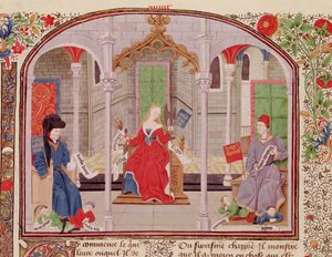 Ms 927 Fol.71v Die Theorie der Gerechtigkeit, aus Ethik, Politik und Ökonomie von Aristoteles (384-322 v. Chr.)