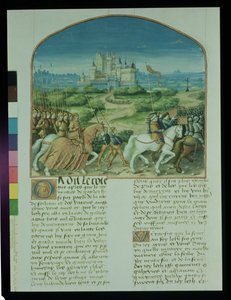Seite aus Die Geschichte von Merlin von Robert de Boron, ca. 1482-89 von French School